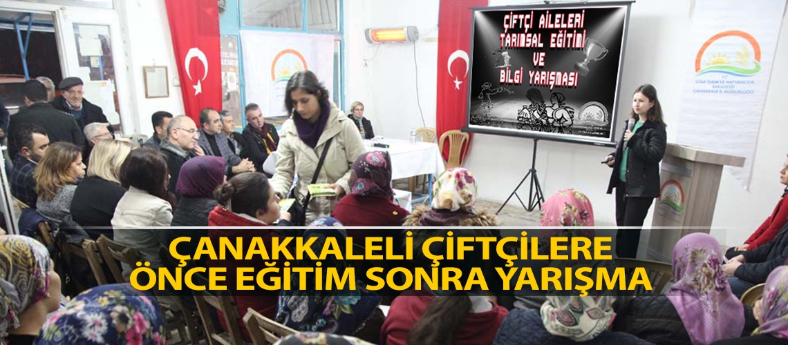 Çiftçilere önce eğitim sonra yarışma