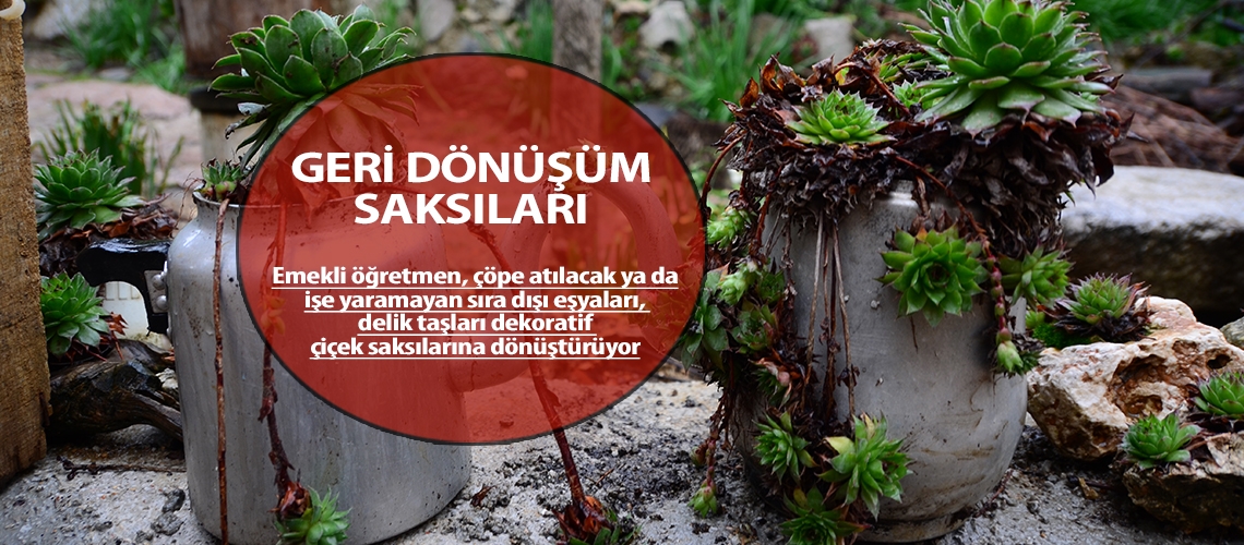 Geri dönüşüm saksıları