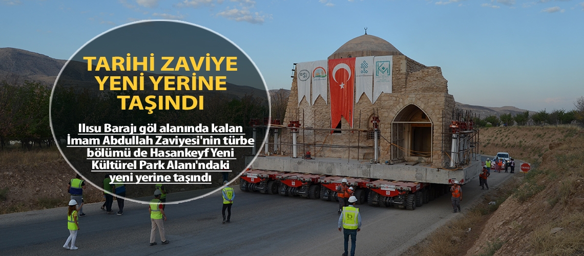 Tarihi zaviye yeni yerine taşındı