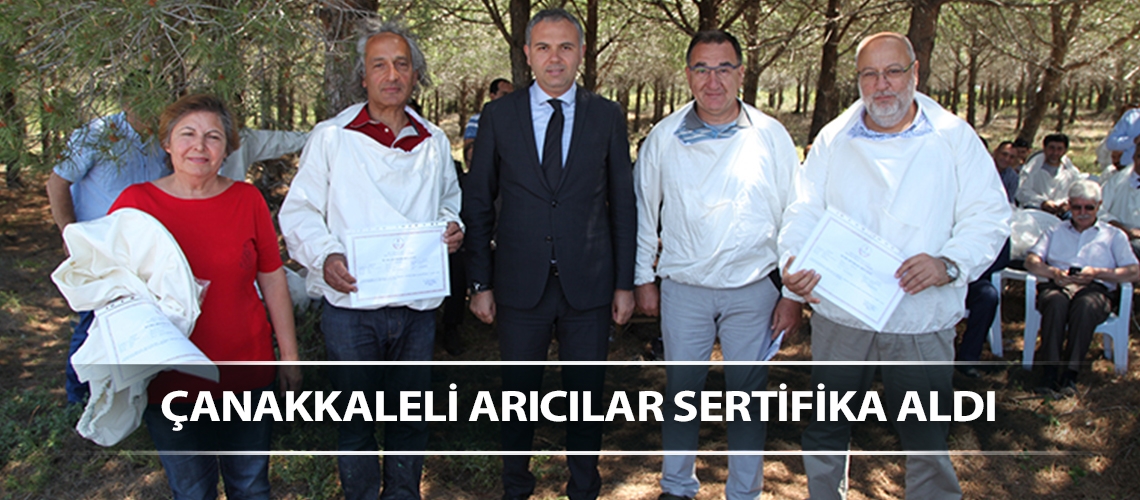 Çanakkaleli arıcılar sertifika aldı