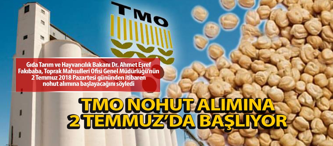 TMO nohut alımına 2 Temmuz’da başlıyor