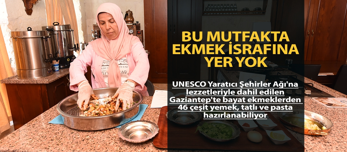 Bu mutfakta ekmek israfına yer yok