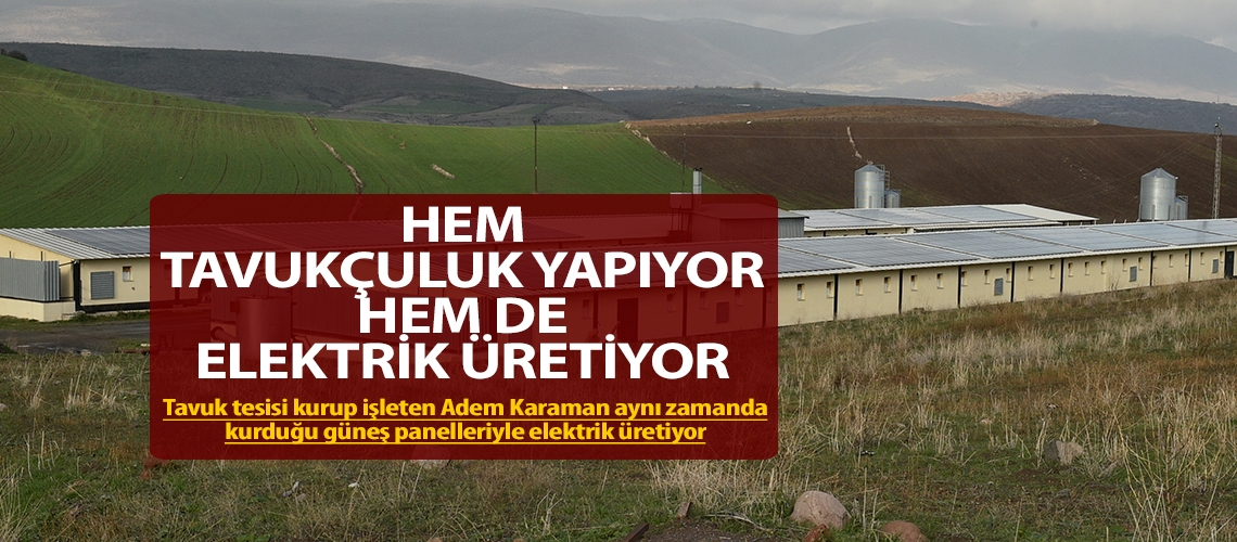 Hem tavukçuluk yapıyor hem de elektrik üretiyor