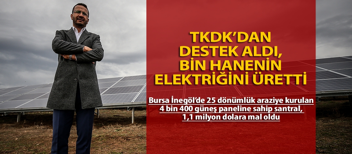 TKDK’dan destek aldı, bin hanenin elektriğini üretti