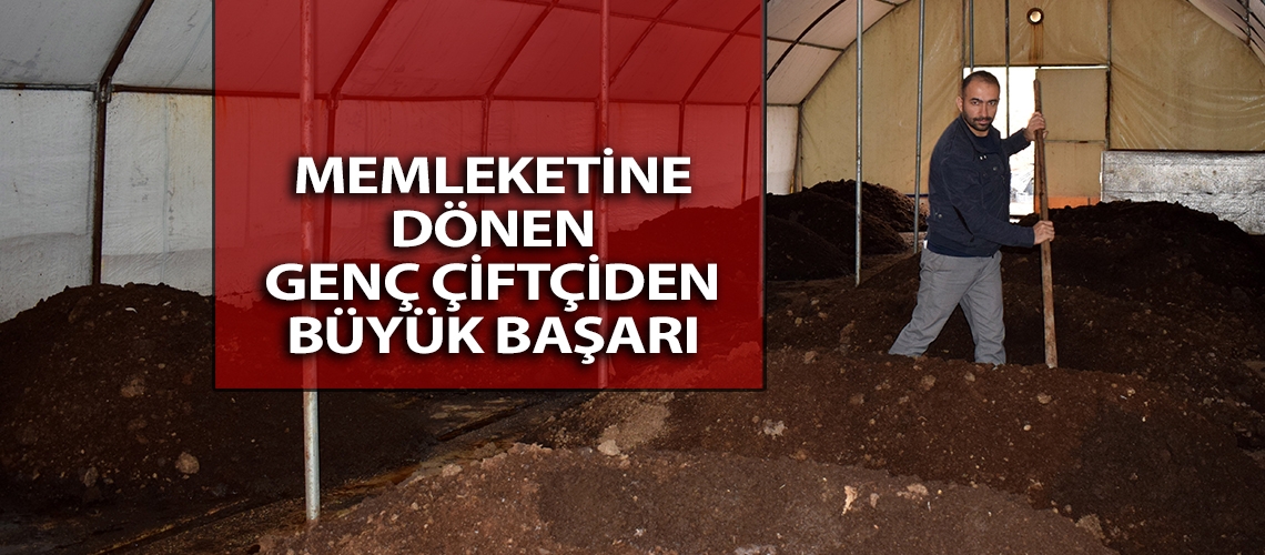Memleketine dönen genç çiftçiden büyük başarı