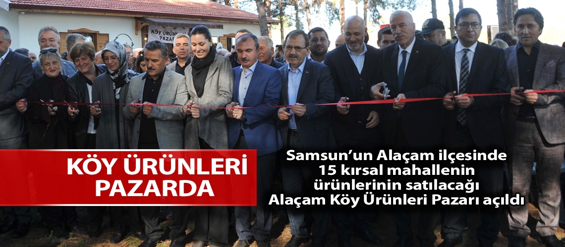 Samsun Alaçam’ın köy ürünleri pazarda