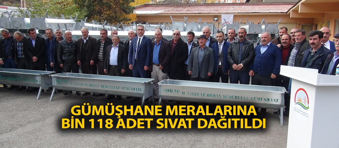 Gümüşhane meralarına bin 118 adet sıvat dağıtıldı