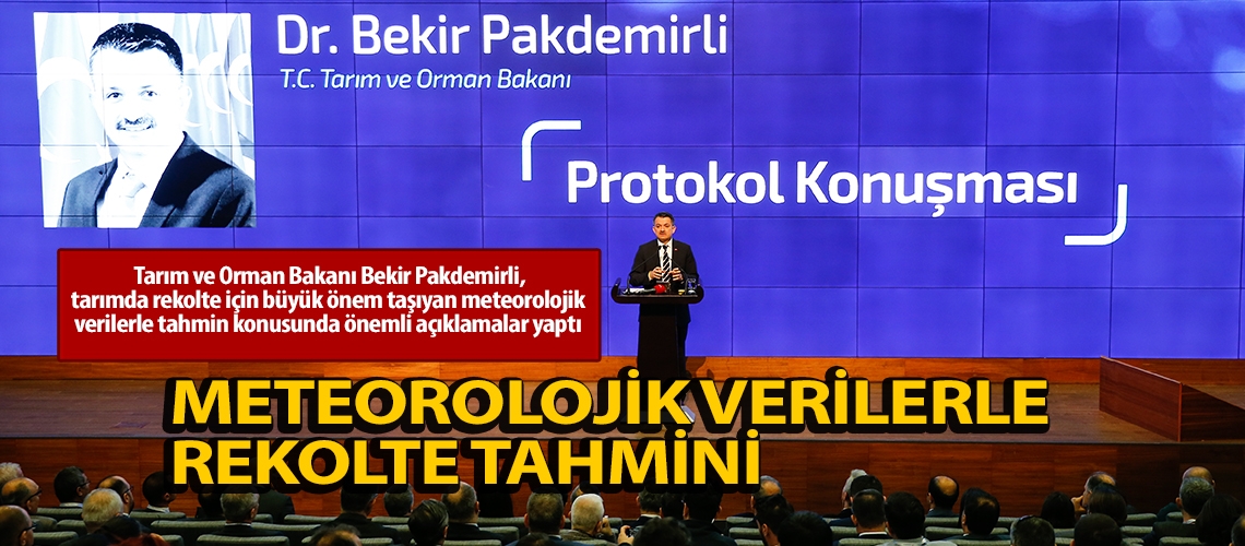 Meteorolojik verilerle rekolte tahmini