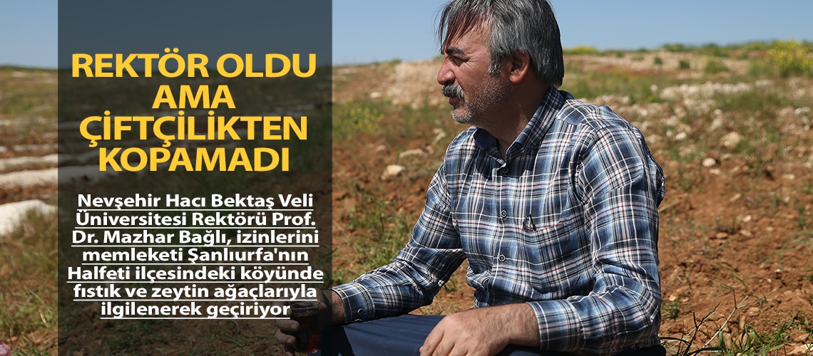 Rektör oldu ama çiftçilikten kopamadı