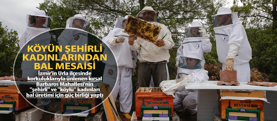 Köyün şehirli kadınlarından bal mesaisi