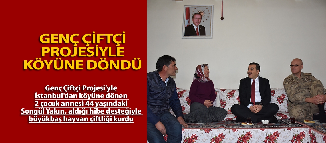 Genç çiftçi projesiyle köyüne döndü