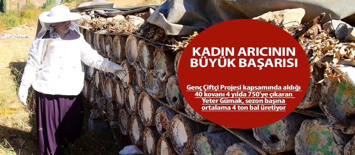 Kadın arıcının büyük başarısı