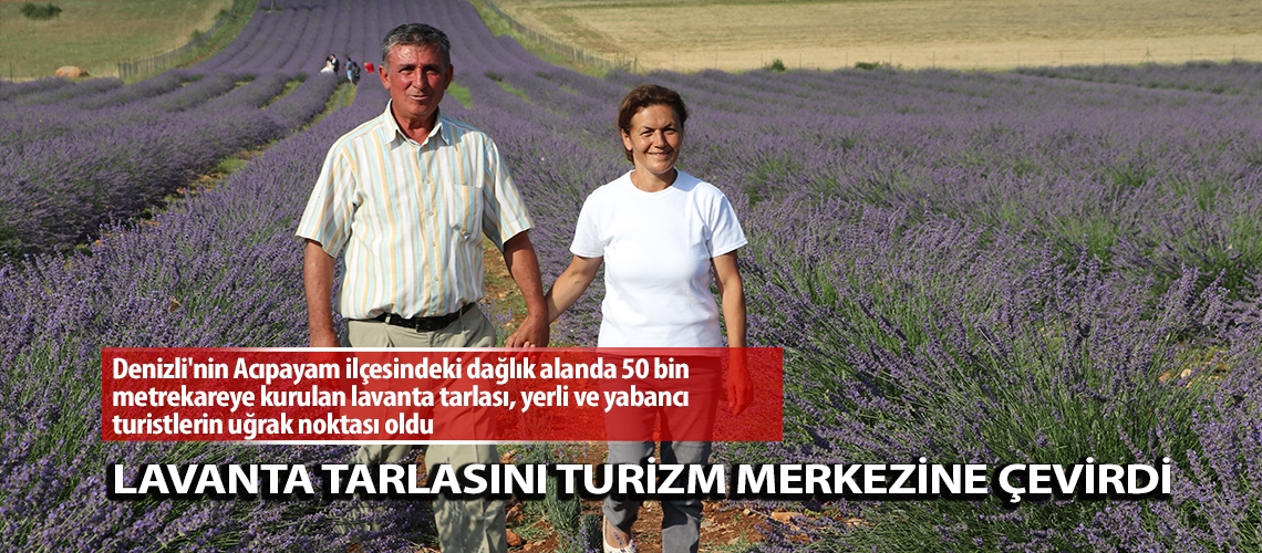 Lavanta tarlasını turizm merkezine çevirdi