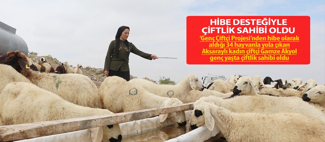 Hibe desteğiyle çiftlik sahibi oldu