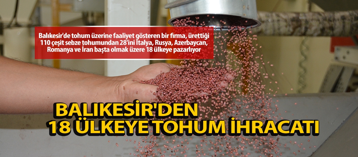 Balıkesir'den 18 ülkeye tohum ihracatı