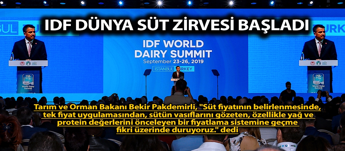 IDF Dünya Süt Zirvesi başladı