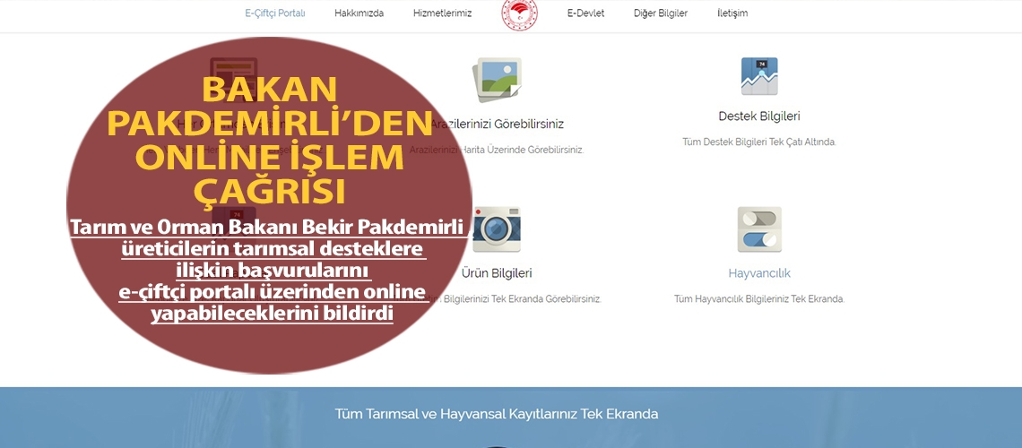 Bakan Pakdemirli’den online işlem çağrısı