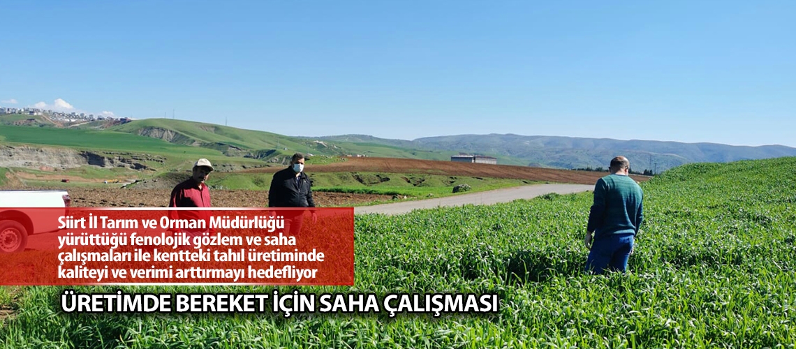 Üretimde bereket için saha çalışması