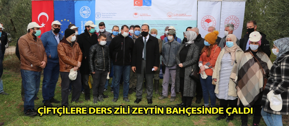 Çiftçilere ders zili zeytin bahçesinde çaldı