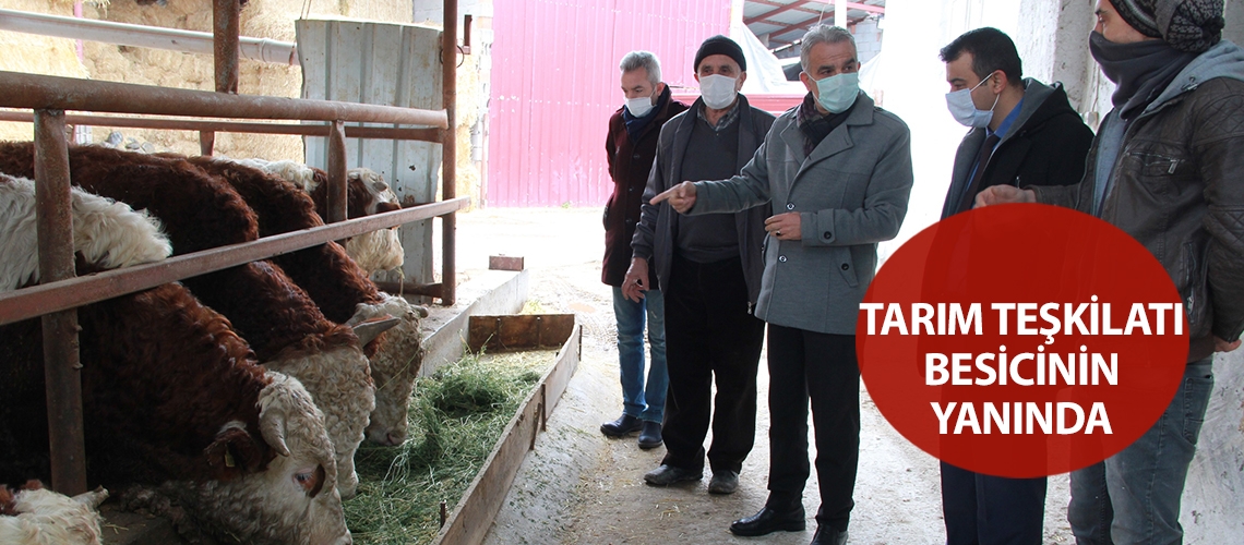Tarım teşkilatı besicinin yanında