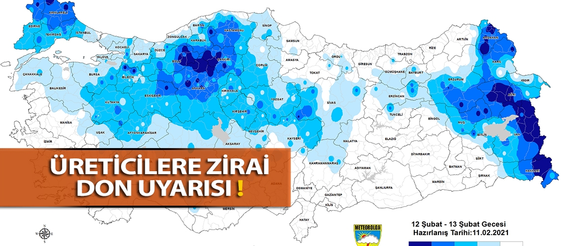 Üreticilere zirai don uyarısı!