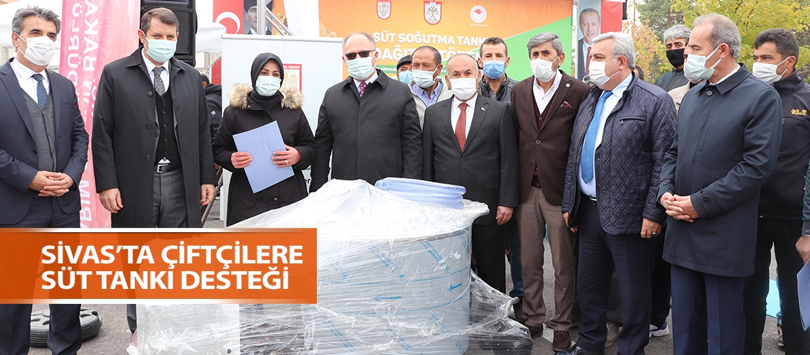 Sivas’ta çiftçilere süt tankı desteği