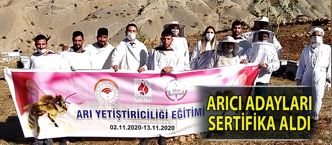 Arıcı adayları sertifika aldı
