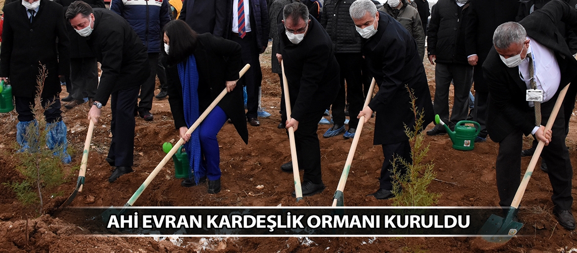 Ahi Evran Kardeşlik Ormanı kuruldu