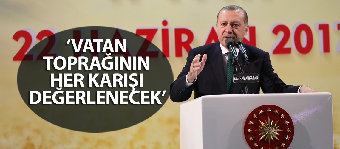 Cumhurbaşkanı Erdoğan Kahramankazanlı çiftçilerle buluştu