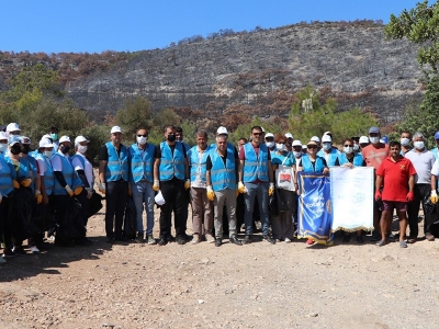 Yanan alanlarda çevre temizliği