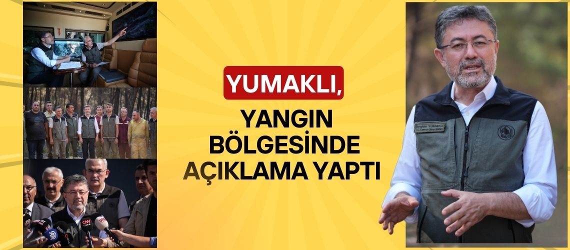 Yumaklı, yangın bölgesinde açıklama yaptı