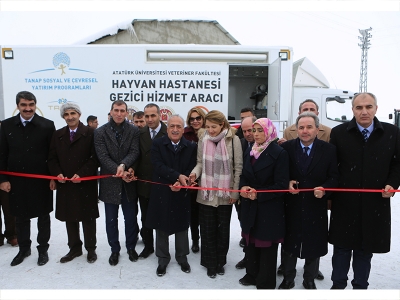 Erzurum’da veteriner hekim, hayvanların ayağına geldi