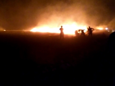 Yıldırım yangına sebep oldu