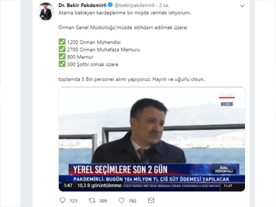 Bakanlığa 5000 personel alımı
