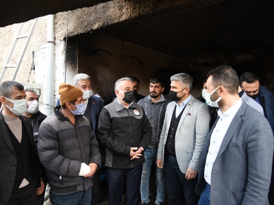Yangın mağduru üreticiye moral ziyareti