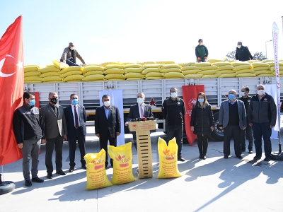 Kayseri’de aspir tohumu dağıtıldı