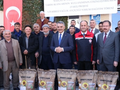 Yozgat'ta çiftçilere yağlık ayçiçeği tohumu desteği