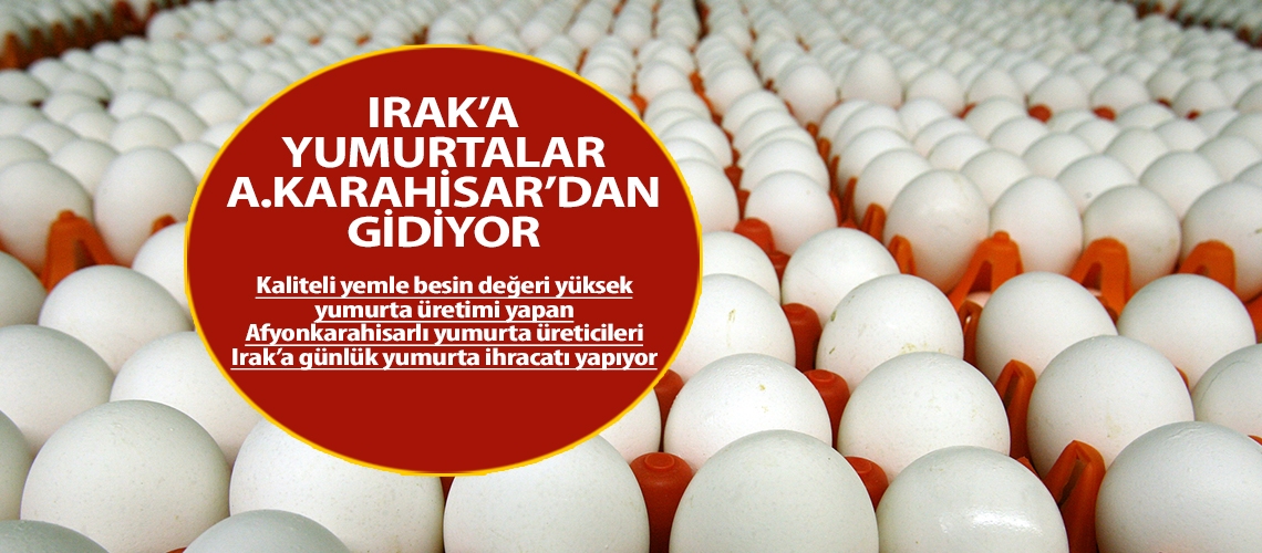 Irak’a yumurtalar Afyonkarahisar’dan gidiyor