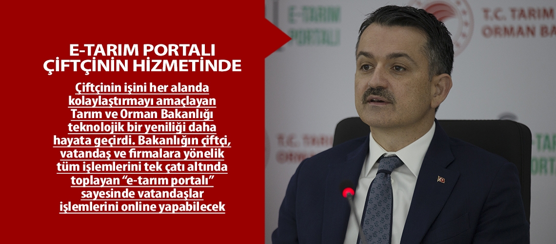 e-tarım portalı çiftçinin hizmetinde